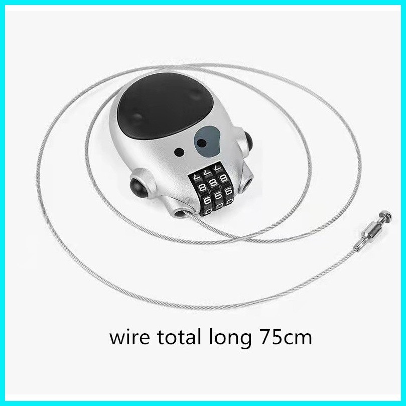 Telescopic Wire Rope Steel Cable Code Lock Suitcase Car Sled Motorcycle ...