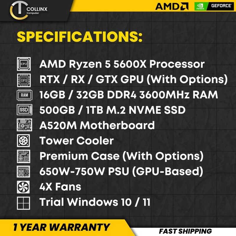 [ AMD RYZEN 5 5600X GAMING PC BUILD - CLAW ] RGB CPU Desktop | Nvidia ...