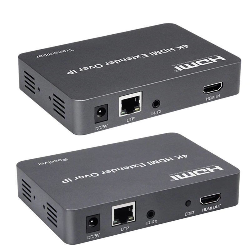 150M 4K HDMI KVM IP Extender Over Cat5e Cat6 Ethernet Cable Support USB ...