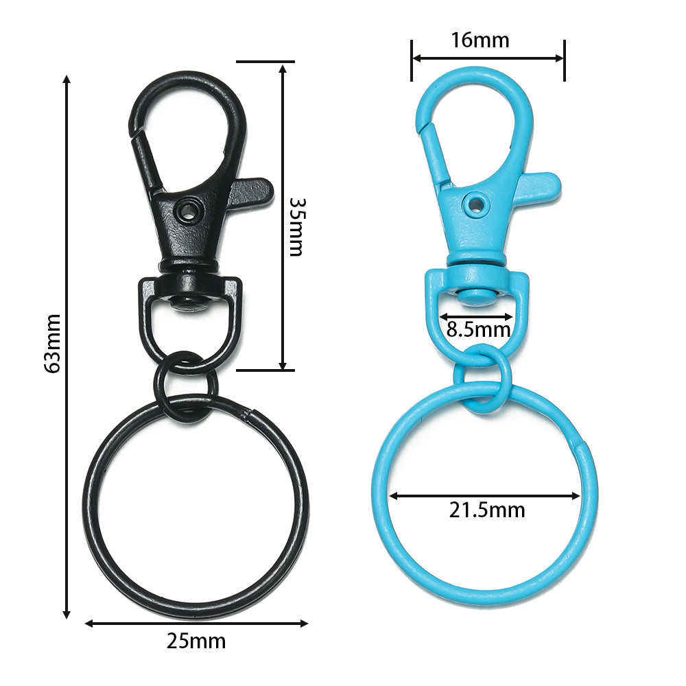 St. kunkka 5pcs 25mm Candy Color Keychain with Key Ring for DIY ...