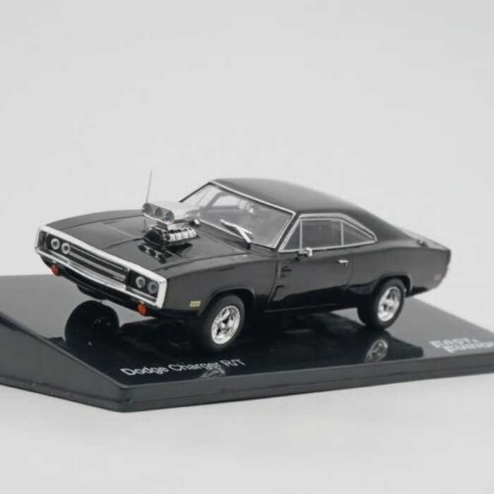 Miniature IXO 1/43 Dodge Charger R/T 1970 - Moteur Apparent - Noire
