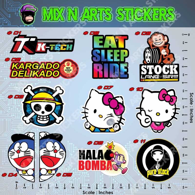 Motorcycle Decals 6 Laminated Vinyl Sticker SOLD PER PIECE | Shopee ...