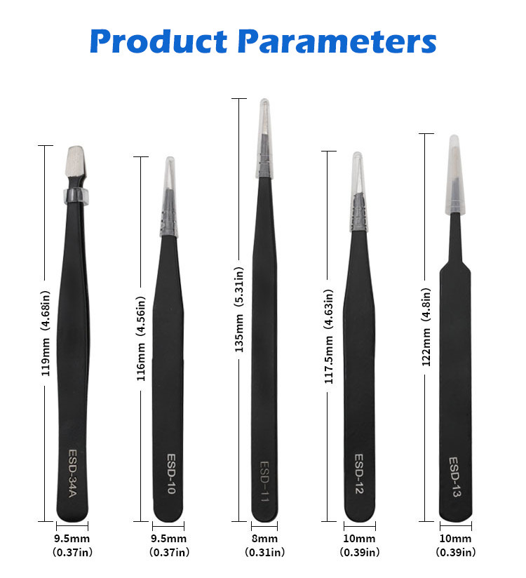 Silver Stainless Steel Curved Tweezers – Antistatic & Antimagnetic For Computer, Electronics, And DIY Work