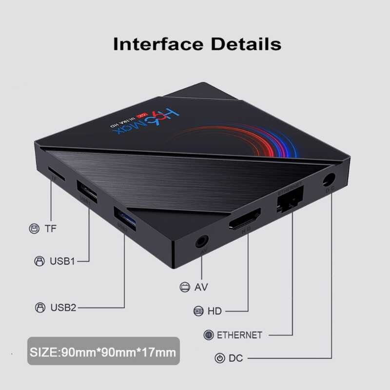 H96 MAX Smart TV Box 16Gb 32Gb 64Gb Allwinner H616 Quad Core ARM Cortex