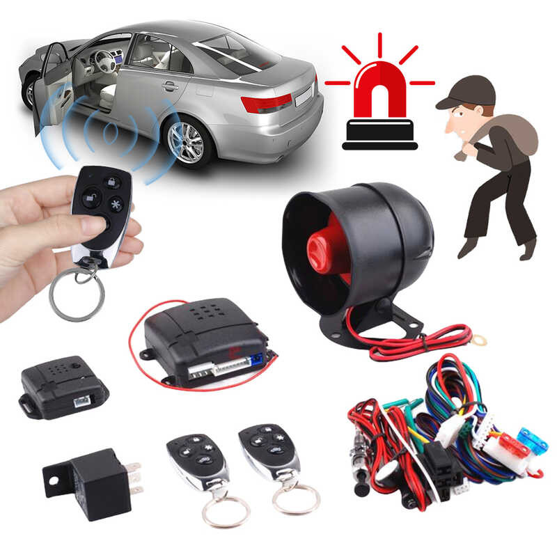 Car Universal Auto Burglar Alarm Protection Gamit Ang Siren And Wiring