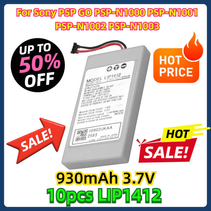 For 10Pcs Sony PSP GO PspN1000 PspN1001 PspN1002 PspN1003 930Mah 3