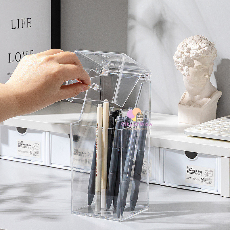 Face Mask Dispenser Acrylic Masks Storage Box Tabletop Holder High ...