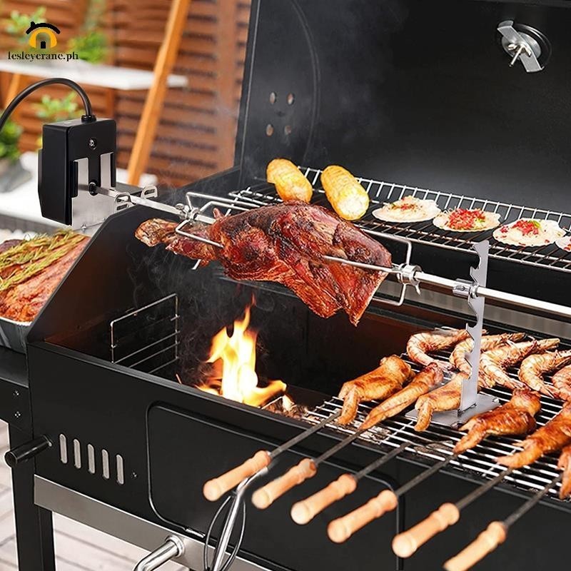 Rotisserie Grill Kit Universal Grill with 71.12 cm Rod Complete Bracket ...