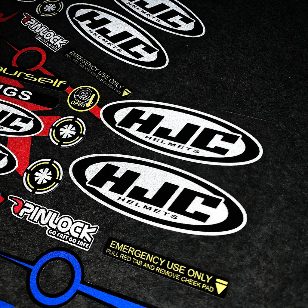 HJC Helmet Reflective Motorcycle Sticker Body Helmet decoration ...