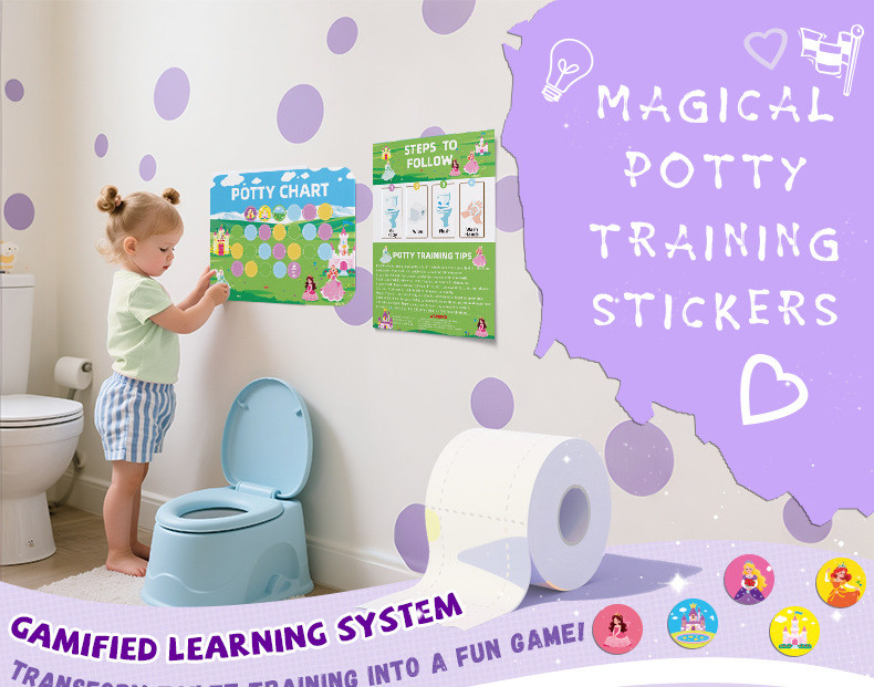 Children's Potty Training Stickers Potty Training Reward Sticker Chart ...