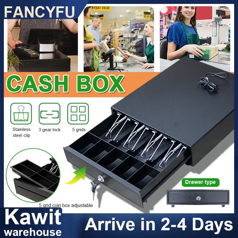 Cash Drawer Box 5 Grid 4 Stall Cash Register Drawer Cash Box Coin Tray ...
