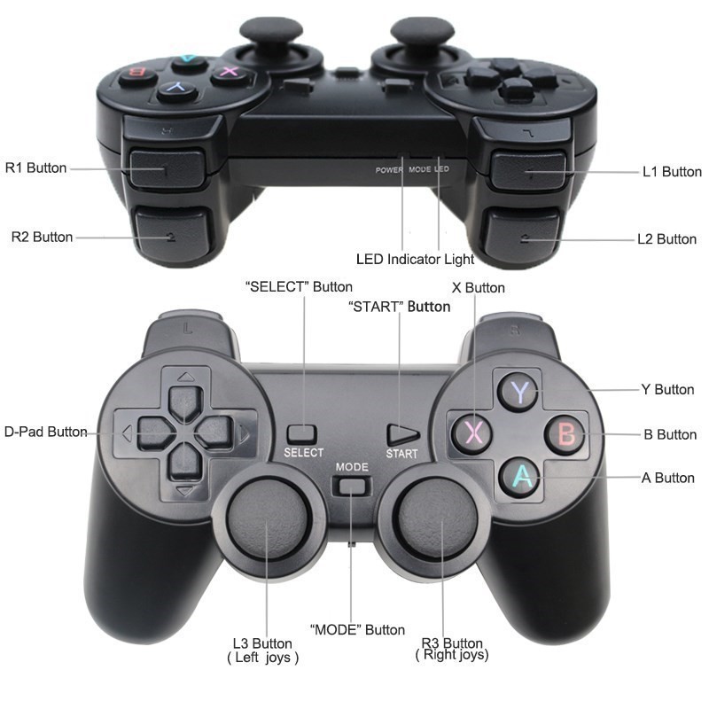 2 PCS 2.4Ghz Wireless Gamepad No Delay Game Controller USB Joystick For ...