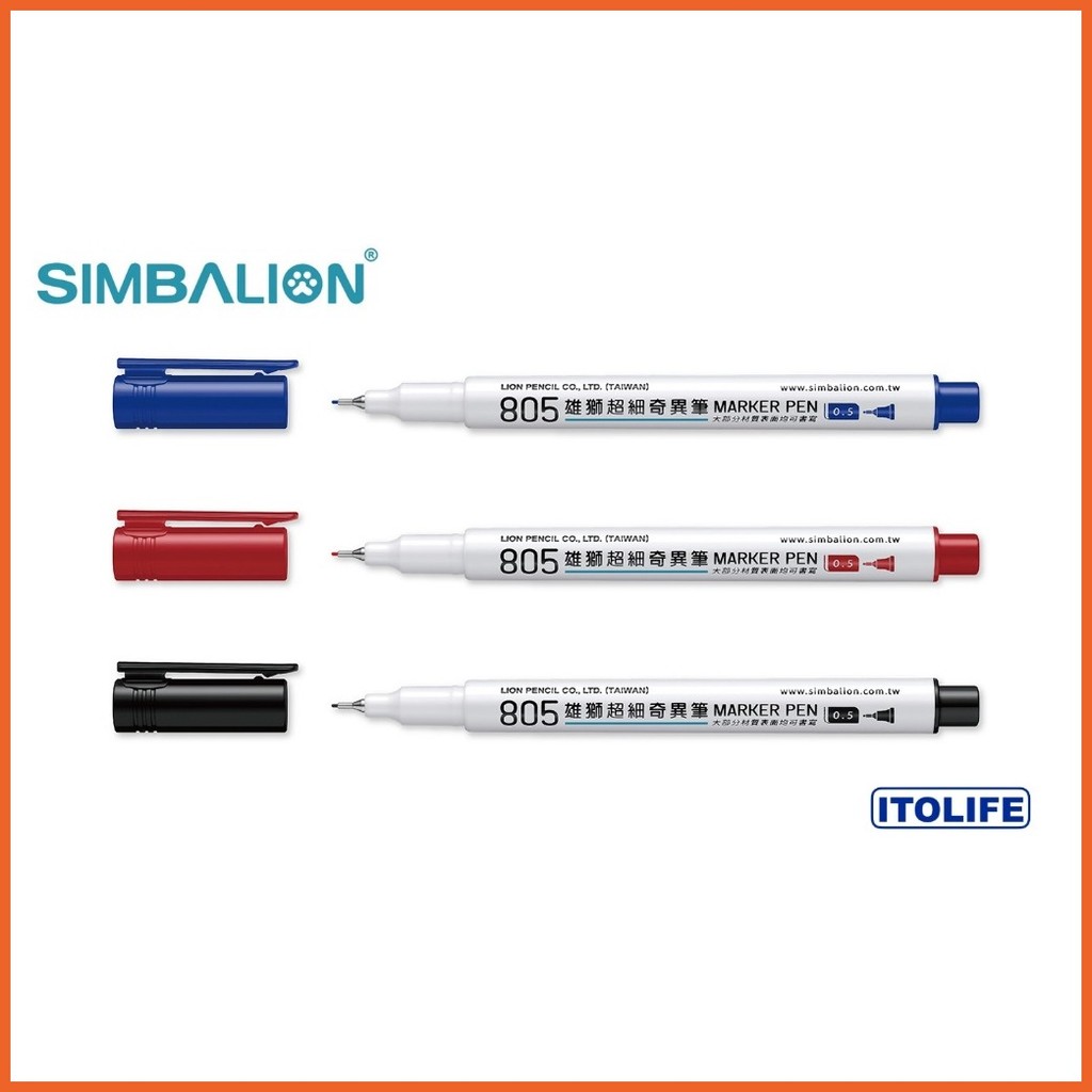 Simbalion Ultra-Fine Permanent Marker No.805- 1pc | Shopee Philippines