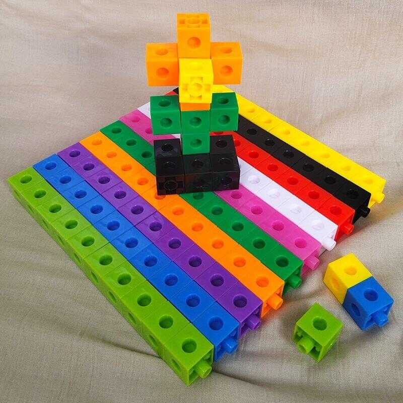 100Pcs 2Cm Math Linking Numberblocks Number Blocks Snap Cube Link Cubes ...
