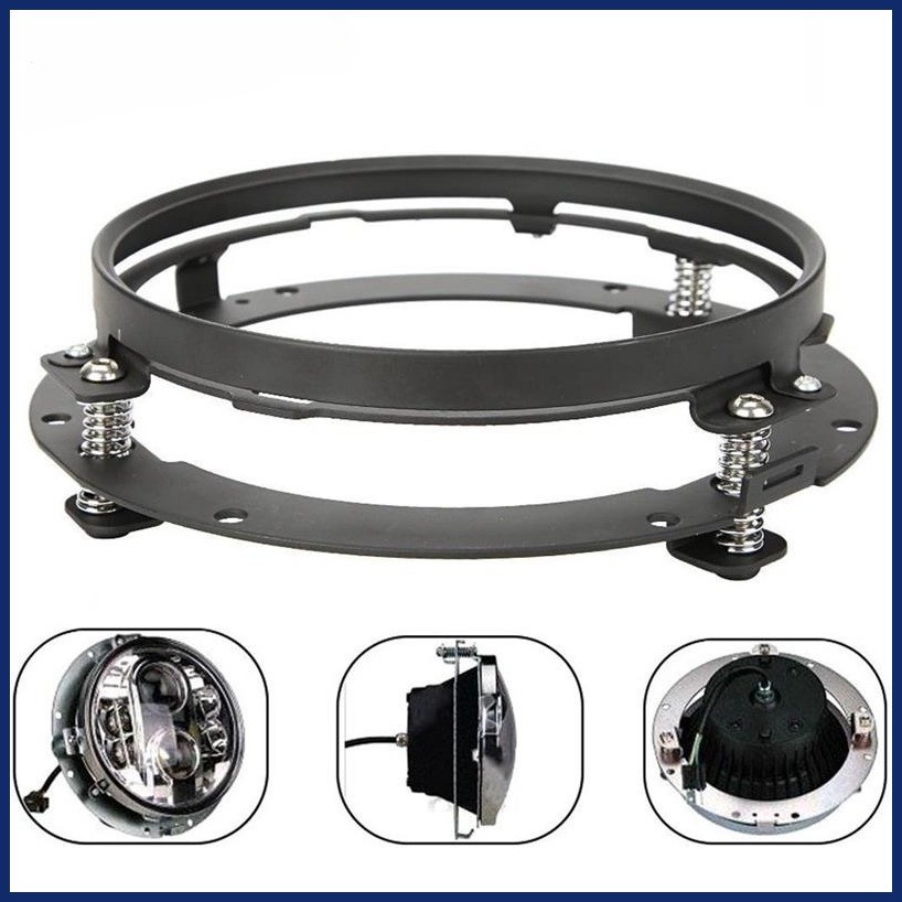 7 inch Round Headlight bracket Exterior Ring for Harley Jeep Wrangler ...
