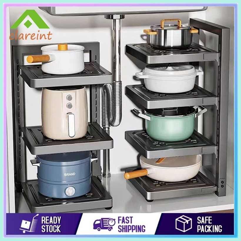 Pan Organizer Pot Rack Casserole Rack Kitchen Rack Adjustable ...