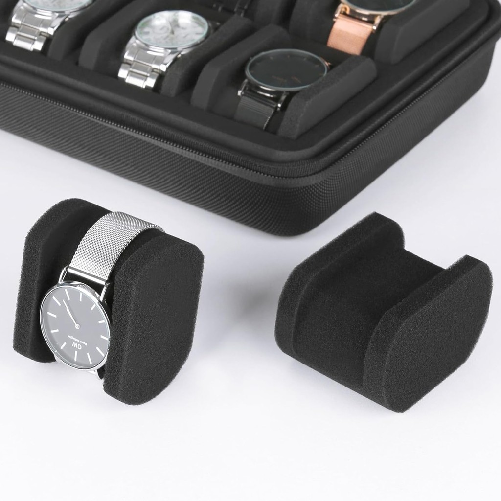 10 Slots Waterproof Watch Storage Box Portable Travel Carry Watch ...