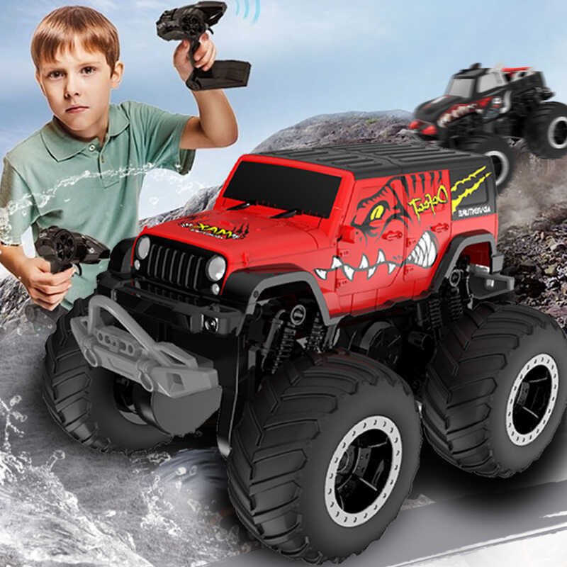81 New Amphibious Mini Remote Control Car 2.4G Four Drive Hummer For ...