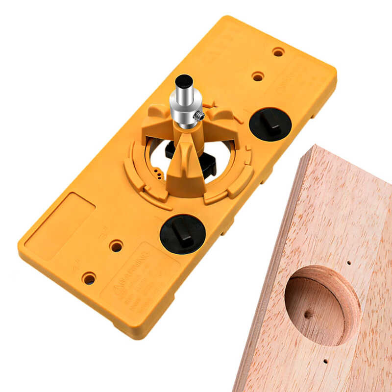 35Mm NEW Concealed Cup Style Hinge Jig Boring Hole Drill Guide + Forser