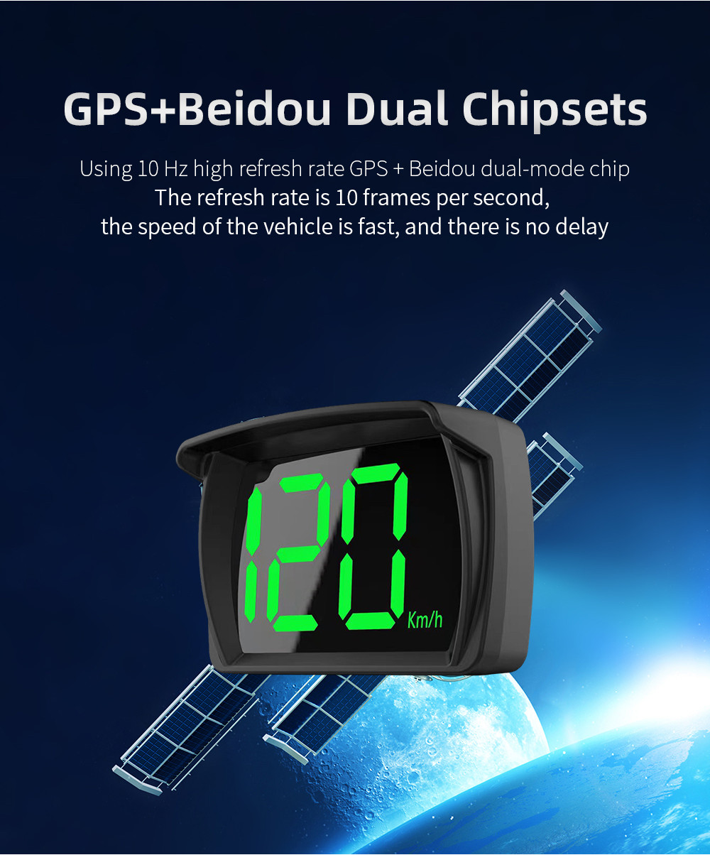 Universal Digital GPS Speedometer HD LCD Display Smart Digital Speed ...
