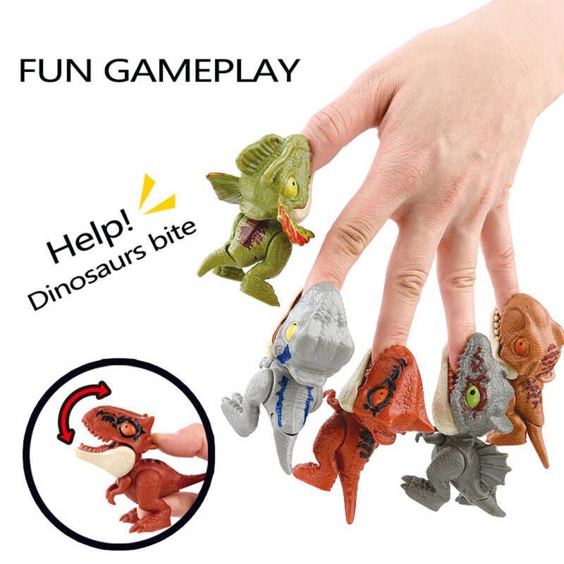 B Funny Finger Biting Dinosaur Toys Tyrannosaurus Rex Joint Movable ...