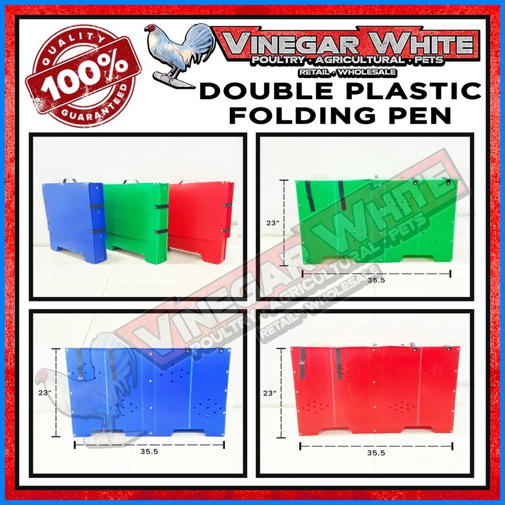 Plastic Folding Derby Pen Sabong Cage Double Triple Keeping for