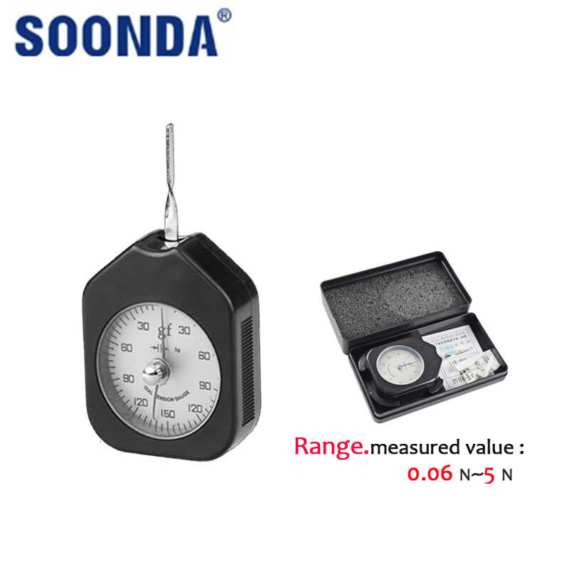 N-Unit Dial Two Pin Pointer Tension Meter Gauge Tester Tensionmeter ...