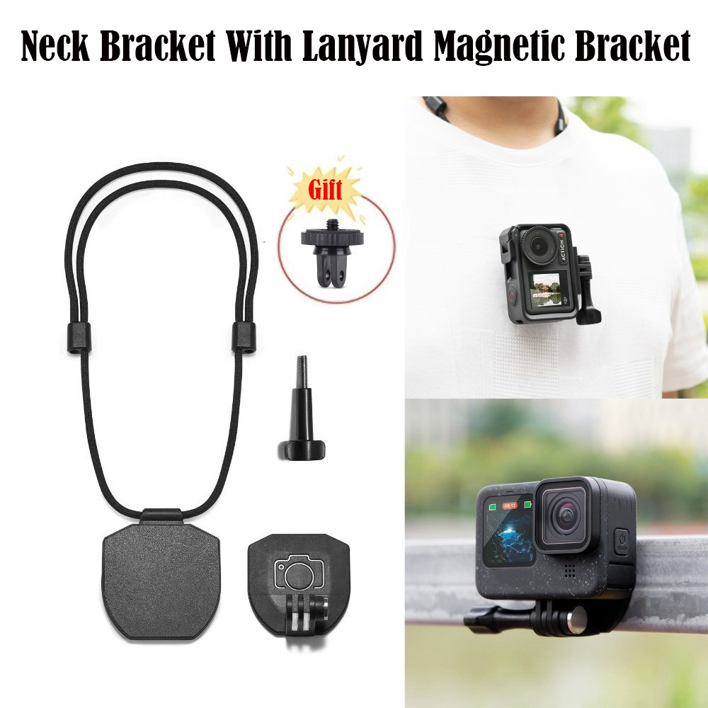 For DJI Action 6/5 pro Magnetic Neck Strap For GoPro 13 Hold Mount ...