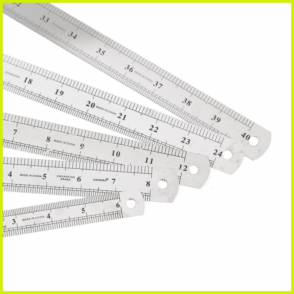 ∏ ☾ 15cm 20cm 30cm 60cm 100cm Stainless steel ruler 0.6mm metal ruler ...