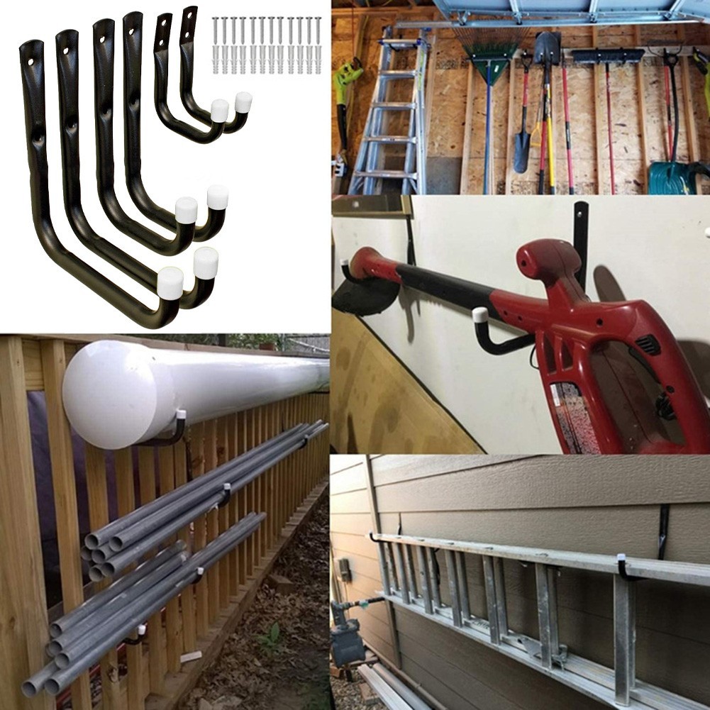 [KMR] Heavy Duty Storage Hooks Wall Mounted for Ladder Garage Bikes