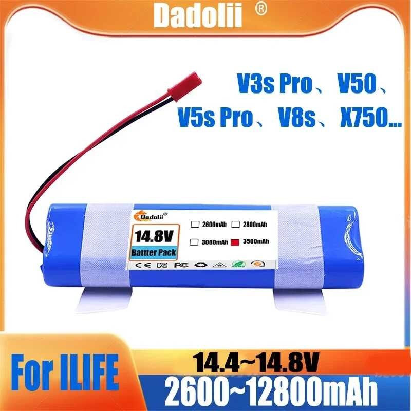 14.8V 9 12800mAh Lithium for ILIFE V3s V50 V5s V8s V80 B5 Max S5 Pro