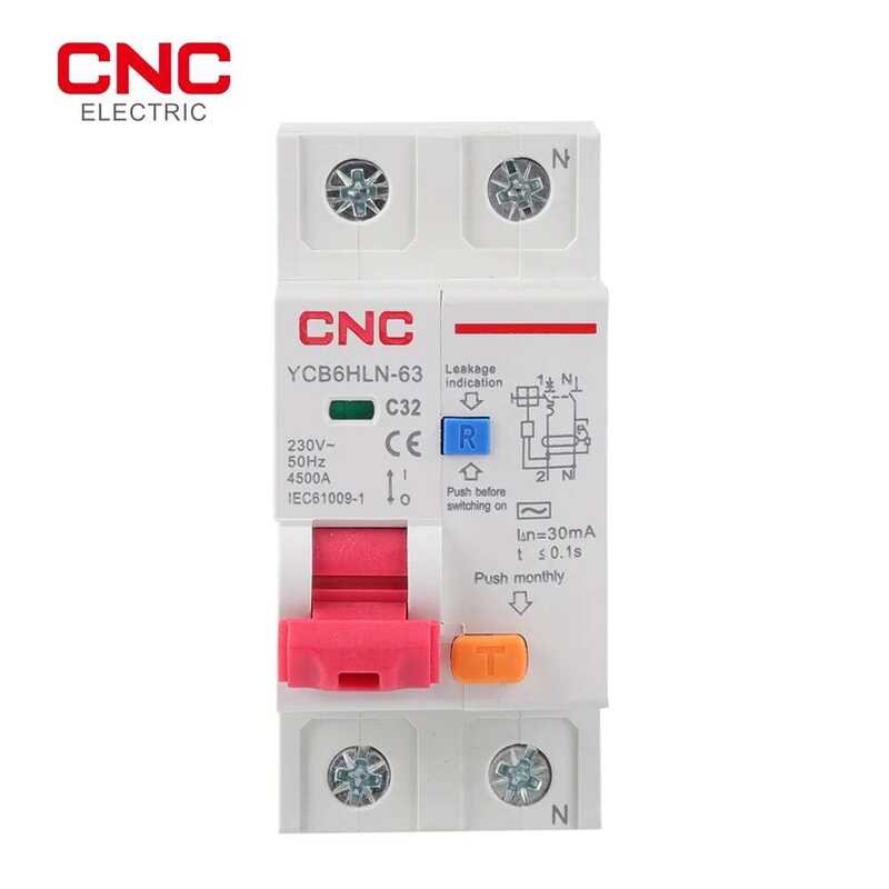A A CNC Ycb6hln-63 RCBO MCB 30Ma Residual Circuit Breaker 230V 50/60Hz ...