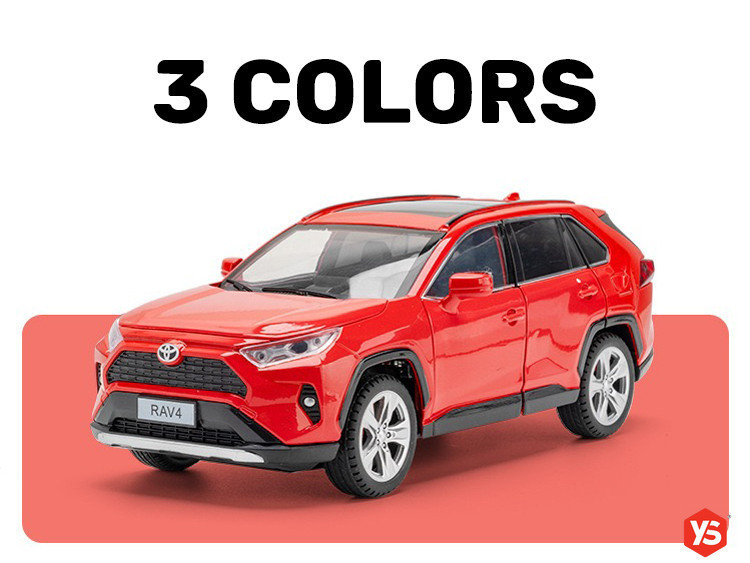 1:24 Scale Diecast Toyota RAV4 Suv Car Models Alloy Toy Vehicle With ...