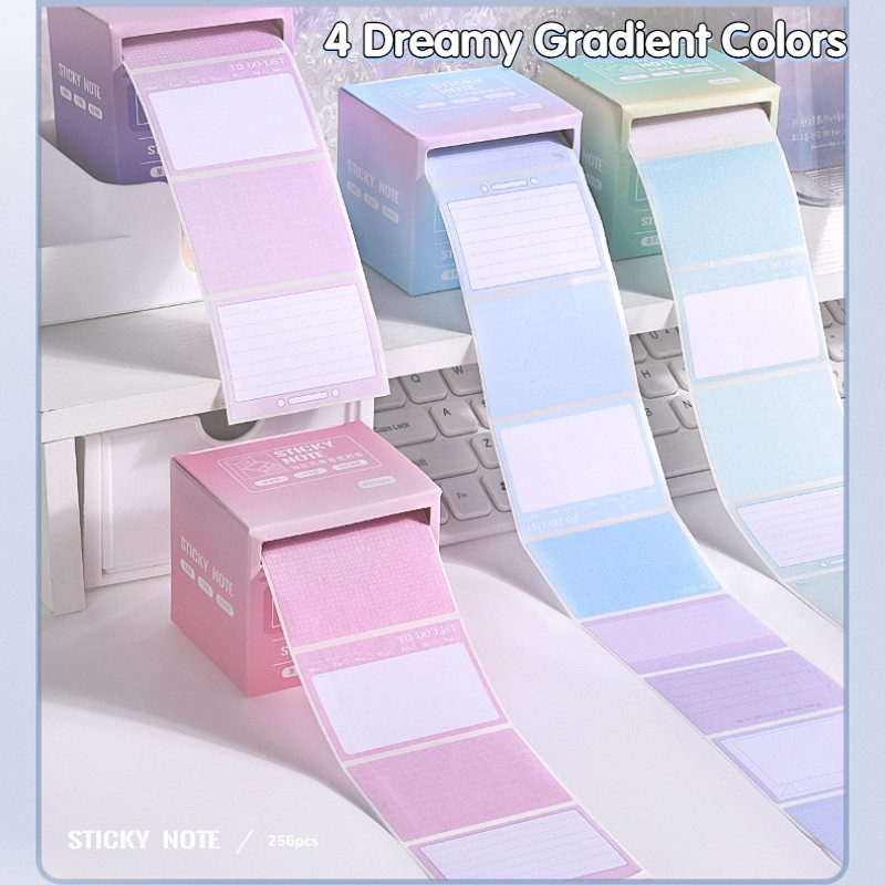 256PCS Pull Type Sticky Notes Tearable Bookmark Memo Pad Index Labels ...