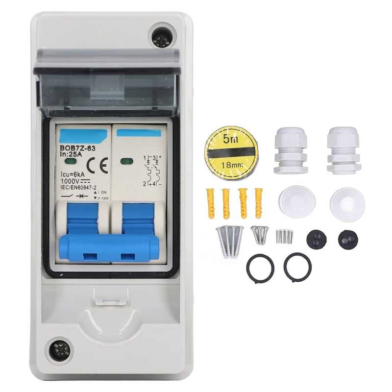 Disconnect 1000V DC 25A Miniature Circuit Breaker IP65 Waterproof
