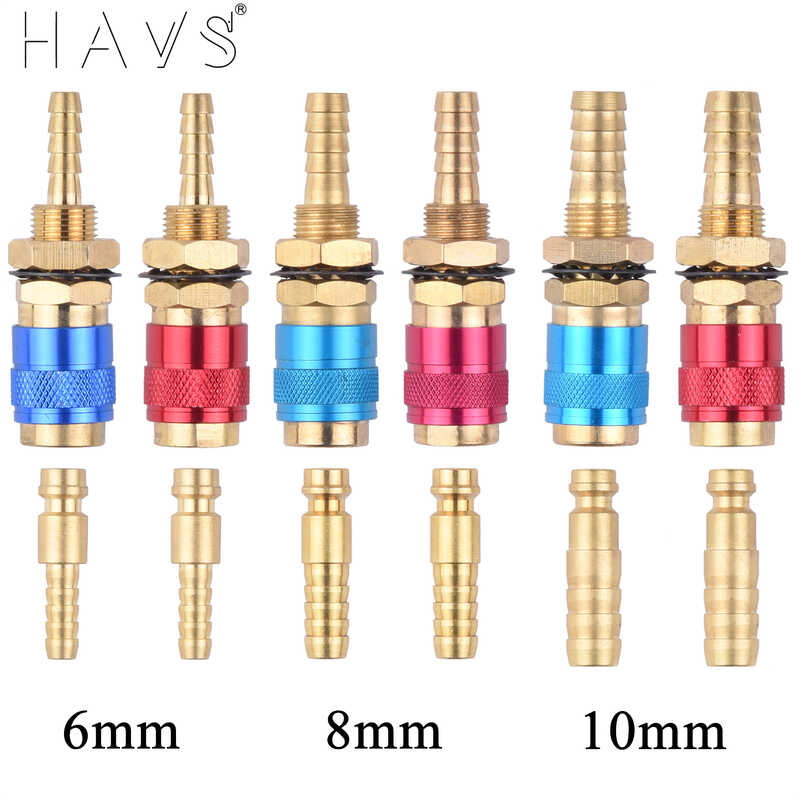 6Mm 8Mm 10Mm Air Cooled Gas Water Adapter Quick Connector Fitting For