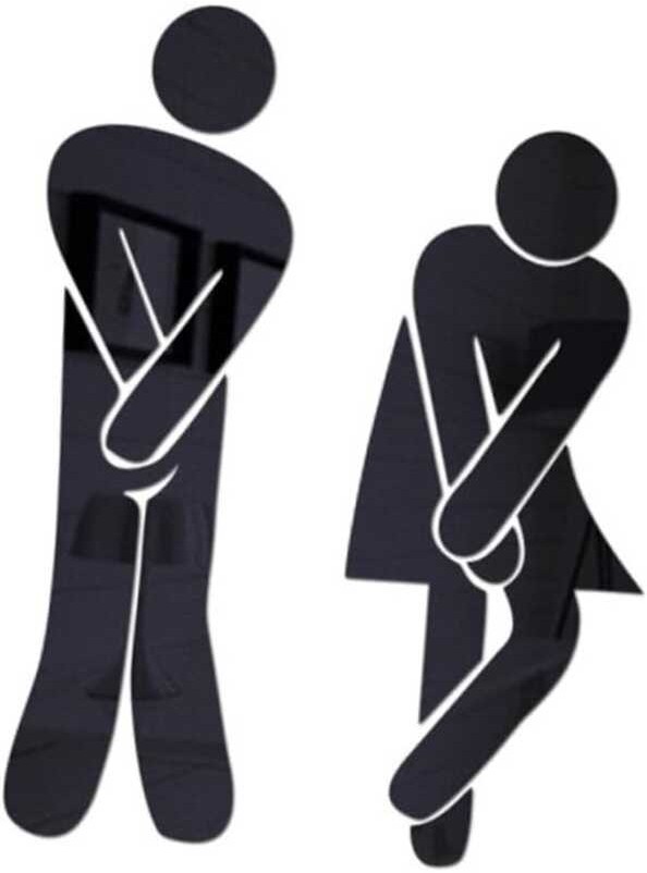 2pcs Zerod Mural Murals Sticky Man Sticker The Sign Black Men and Women ...