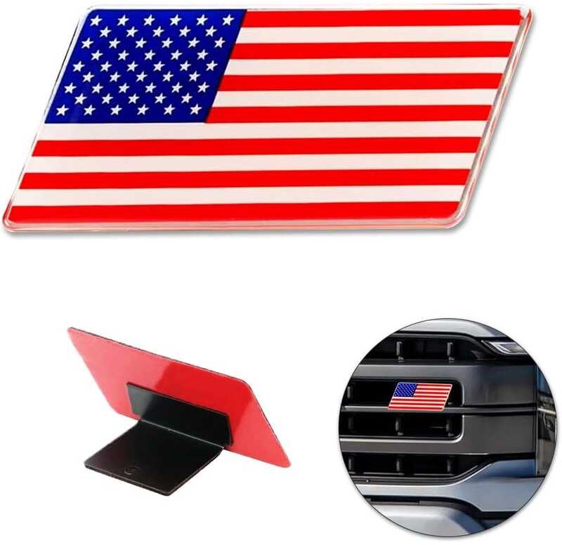 Car, OLDANI Grille Unique American Flag for Front Fender, Bumper, Car