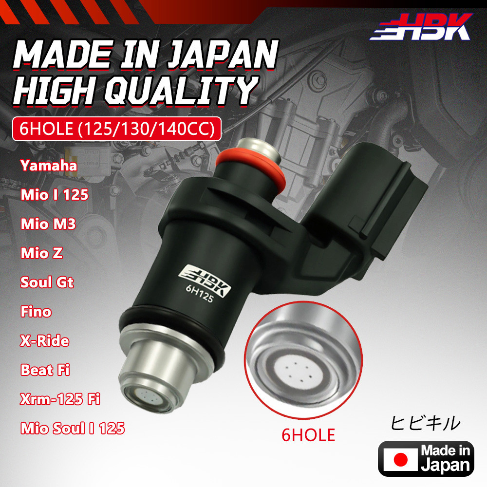 6 HOLE Motorcycle Fuel Injector For Mio I 125/Fino/XRM-125 Fi/Soul I ...