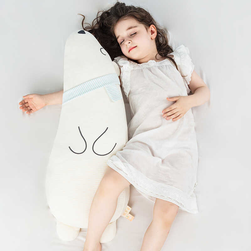 Pure Cotton Baby Plush Toy Pillow Cute Polar Bear Stuffed Animal With 1 ...
