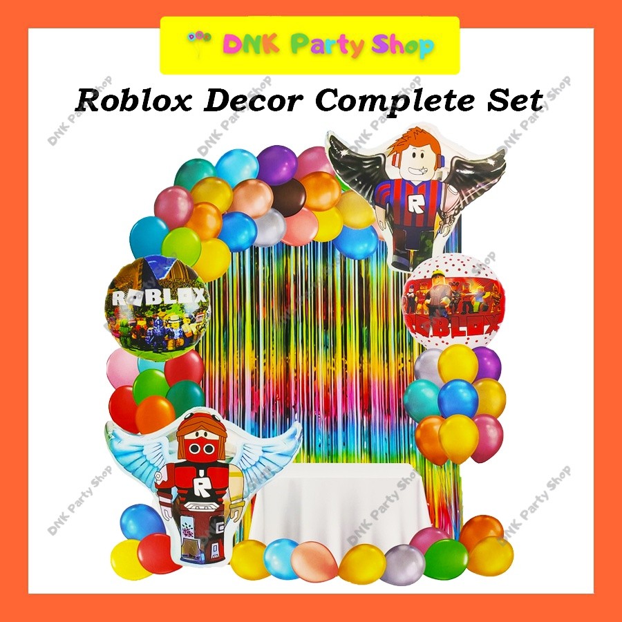 Roblox Balloons Set Curtain Super All in 1 Happy Birthday Decor ...