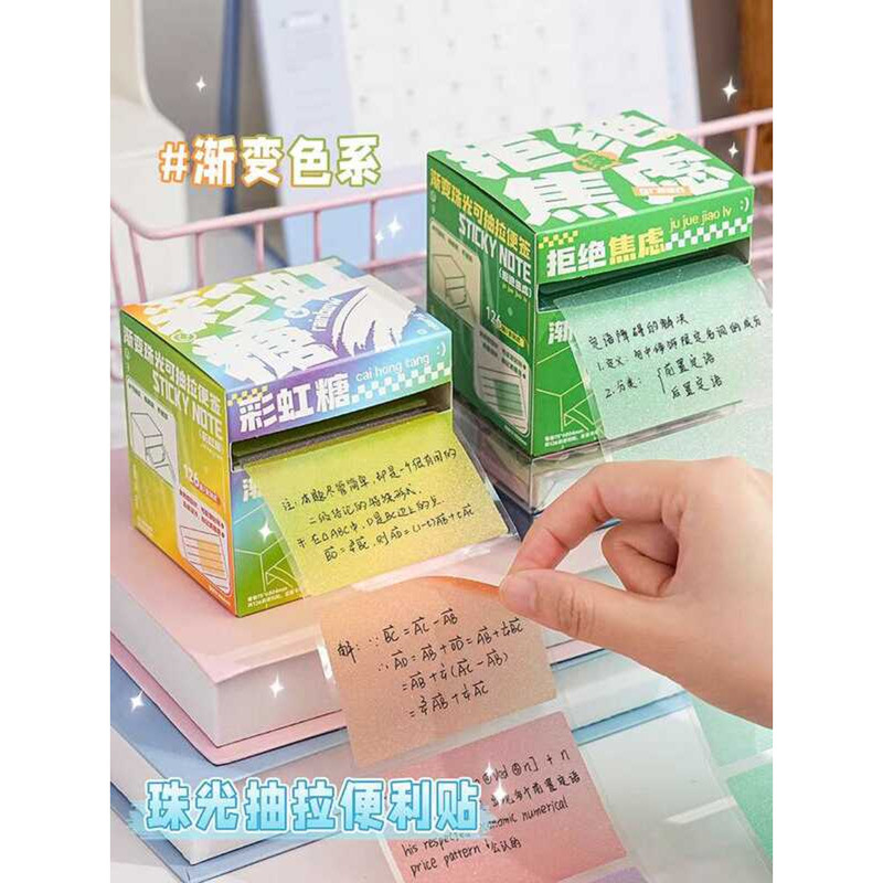 ♑ Pull-out Transparent High Appearance Writable Sticky Notes Correction ...