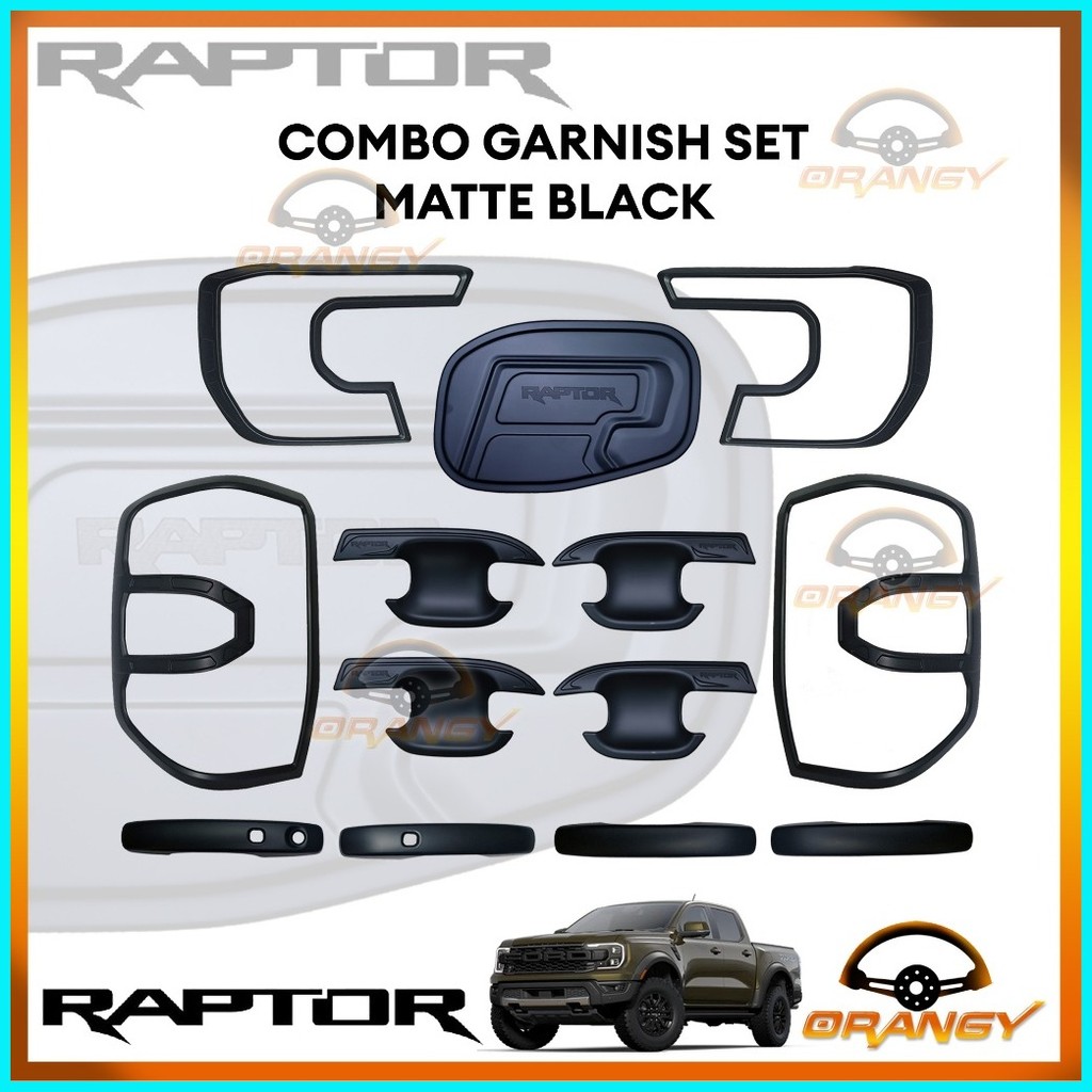 Ford Next-Gen Ranger RAPTOR 2023 to 2024 Garnish Combo Set Cover Matte ...
