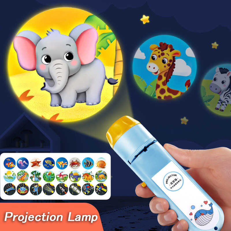 Child projection flashlight enlightenment education game Mini Lamp