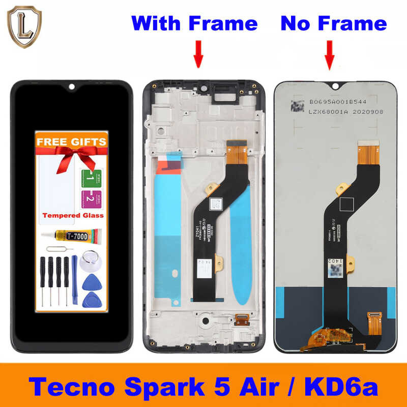 Display LCD TECNO SPARK 5 AIR KD6a | Touch Screen Completo | Assemblaggio UA PARTS