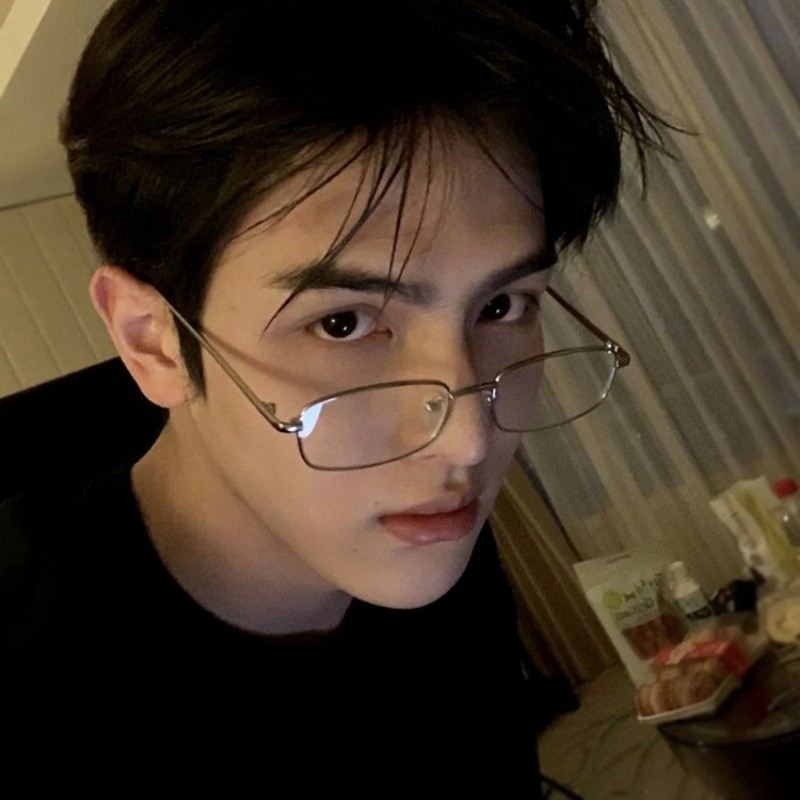 Korea Narrow Oval Rectangle Frame Anti Blue Light Eyeglasses for Women