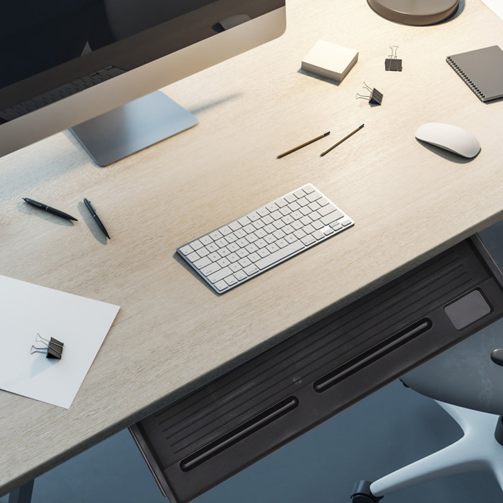 Keyboard Tray Shelf Under Desk Out Slide Computer Drawer Stand Sliding ...