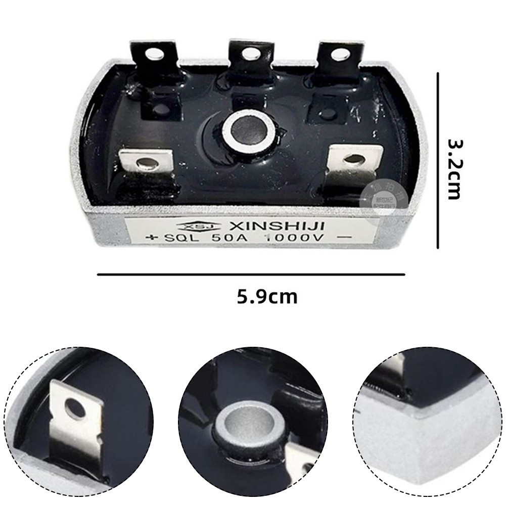 【OURLOVE】Bridge Rectifier 50A 1000V for 3/Three Phase Diode PMA Wind