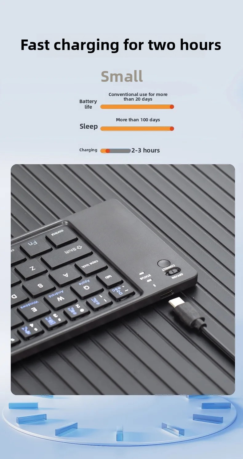 Foldable Mini Bluetooth Keyboard Universal Charging Multi-Function ...