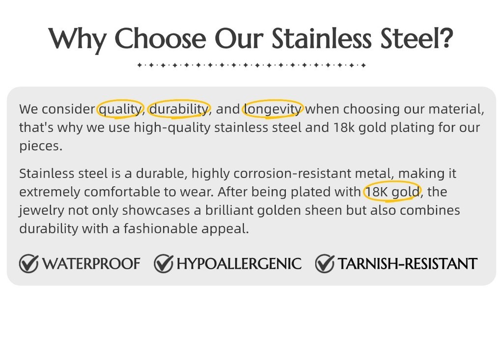 UNIZ 18K Non Tarnish Pendant Coin Angel Sheet Hypoallergenic Stainless ...